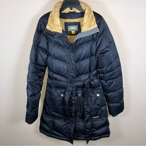 Cabela's Luxurious Quilted Goose Down Puffer Jacket Winter Coat Black Women's SP